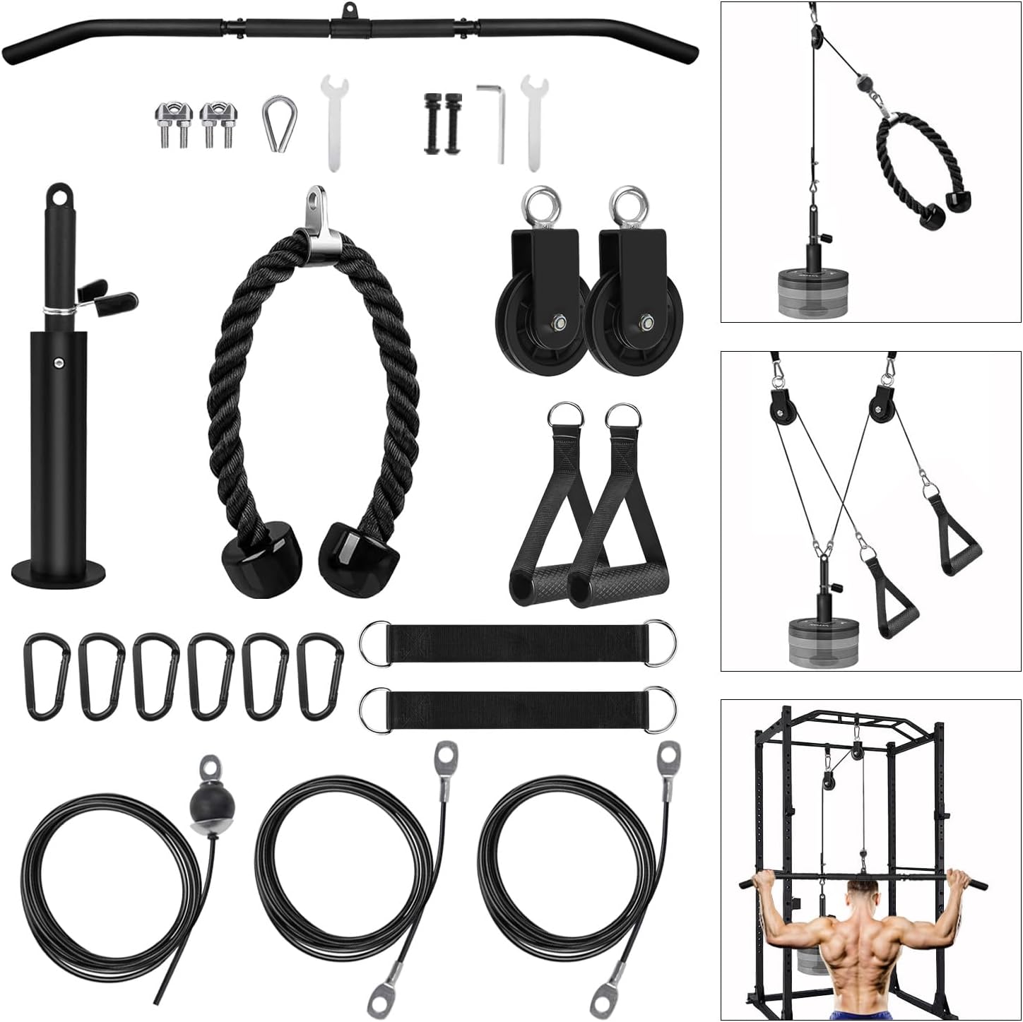 Poleas Gimnasio para Casa sistema de polea cable