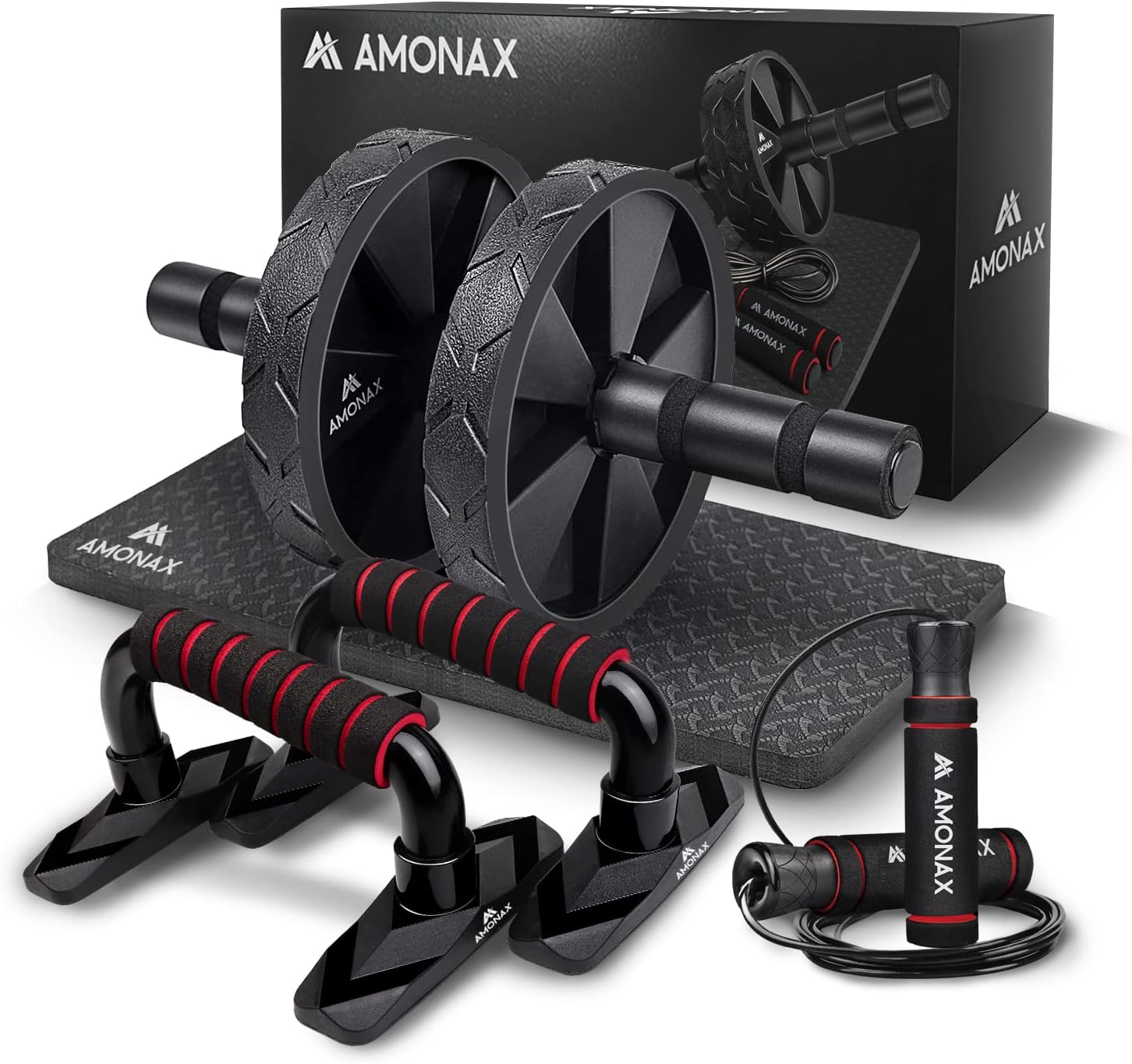 Amonax Rodillo de rueda para abdominales