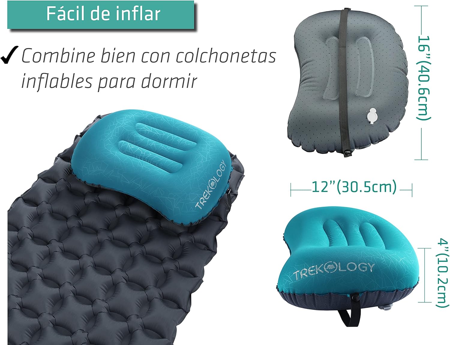 Almohada inflable para camping y trekking