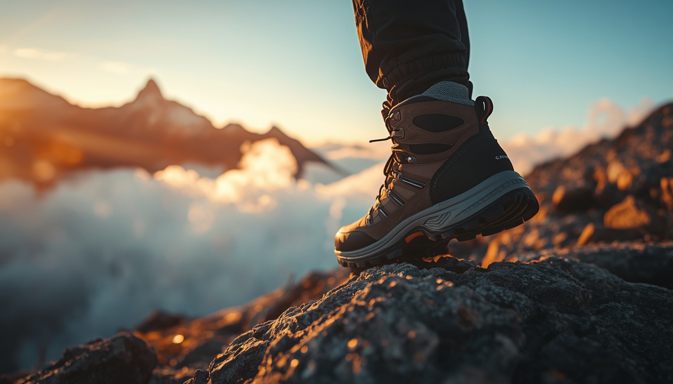 Zapatillas de trekking para hombre en montaña
