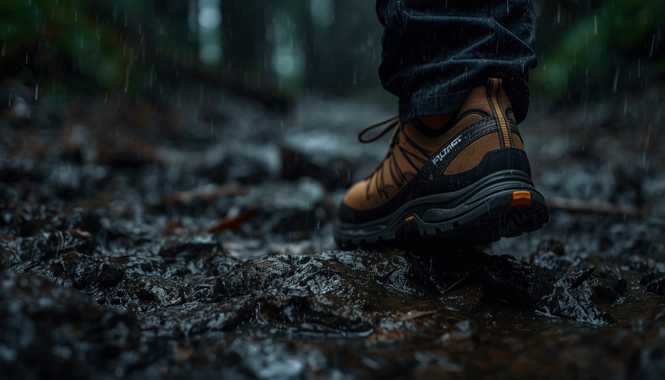Botas de trekking en ruta de montaña